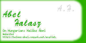 abel halasz business card