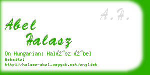 abel halasz business card
